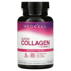 Neocell, Super Collagen + C, добавка с коллагеном и витамином C, 120 таблеток Neocell, Super Collagen + C, добавка с коллагеном и витамином C, 120 таблеток