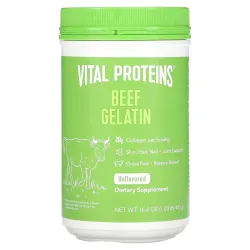 Vital Proteins, говяжий желатин, без добавок, 465 г Vital Proteins, говяжий желатин, без добавок, 465 г
