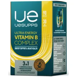 UESUPPS Ultra Vitamin B Complex 90 softgels. UESUPPS Ultra Vitamin B Complex 90 softgels.