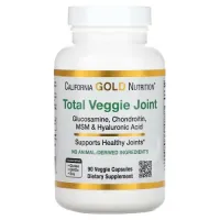 California Gold Nutrition, Total Veggie Joint Support Formula, с глюкозамином, хондроитином, МСМ и гиалуроновой кислотой, 90 растительных капсул