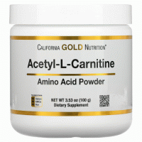 California Gold Nutrition, Ацетил-L-карнитин, порошок аминокислоты, 100 г