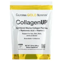 California Gold Nutrition, CollagenUP, морской гидролизованный коллаген, гиалуроновая кислота и витамин C, с нейтральным вкусом, 206 г